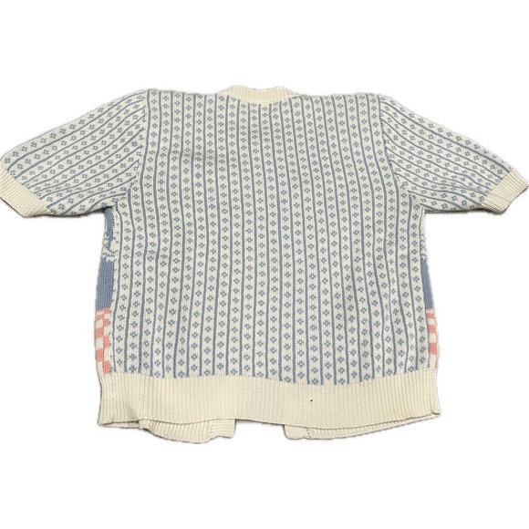 Susan Bristol Vintage Cottagecore Knit Cardigan Sweater Purse Floral Size M - Picture 6 of 8